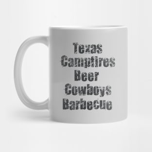 Texas Campfires Beer Cowboys Barbeque Mug